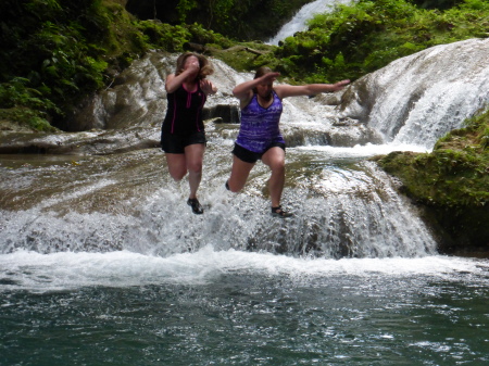Jamaica, Waterall jumping