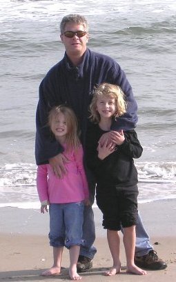 My son, Randy, with his two girls. 