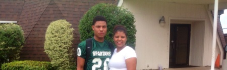 Mom and Son prior to game.