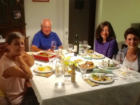 Dinner at our dear friend Manuela's in Pisa