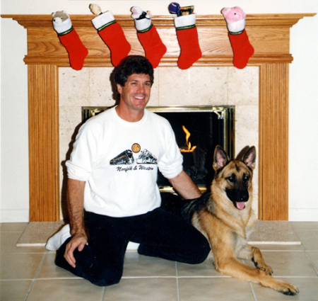 Christmas Photo with Mako - Dec 2001