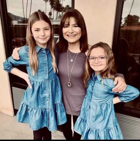 Me and my grand girls—Santa Barbara Jan 2024