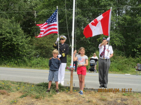 4th of July Flag Raising in Point Roberts