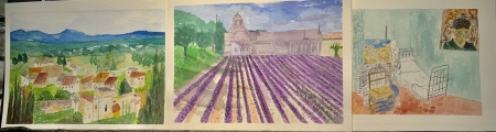 Some watercolor paintings I did in Provence.
