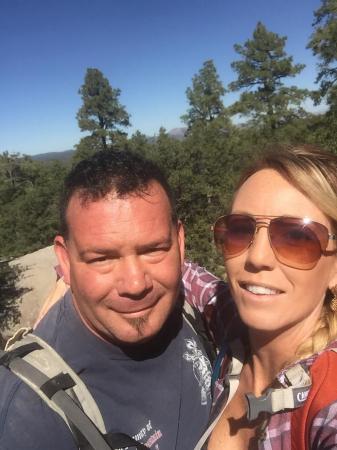 Hiking with wife