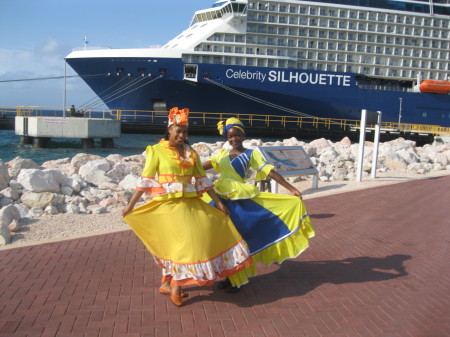 Dancers Greeted Us in Curacao 040222