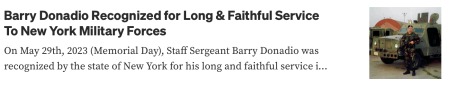 Barry Donadio Recognized for Long & Faithful S