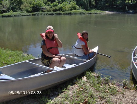 canoeing with my family