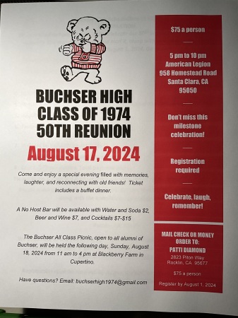 Buchser 50th High School Reunion!