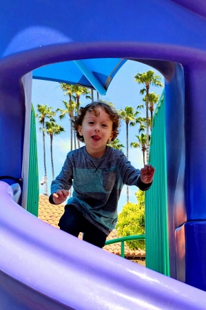 Grandson #5 at Las Palmas Park playground 