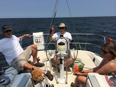 At the helm of Rum Ration - 2015