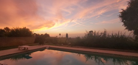 Great sunset from backyard.