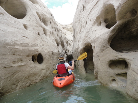 Kayaking with my son in Utah