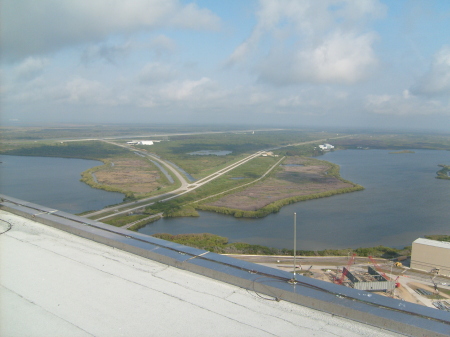 View from top of Vehicle Assy Bldg (VAB), KSC