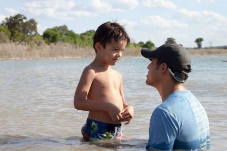 Elijah getting baptized