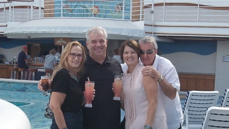 With friends on cruise