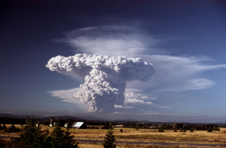 Mt. St. Helens erupting