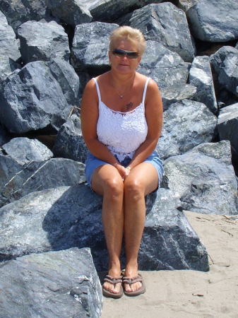 Suzanne At the Beach, Fort Bragg, Ca. july 4th