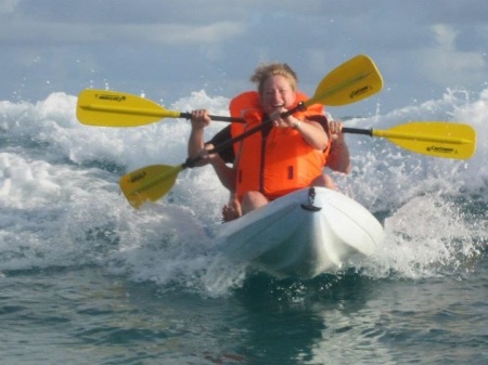 Kayak surfing, Feb. 2012