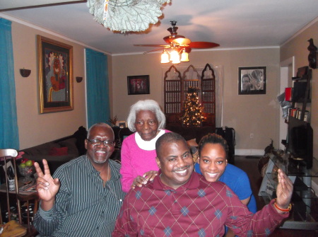 me, my mom, nephew and nice, Xmas in New Orleans, 2013