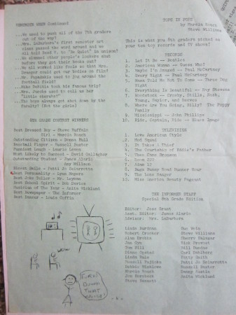 Madrona 1970 Graduation Newsletter