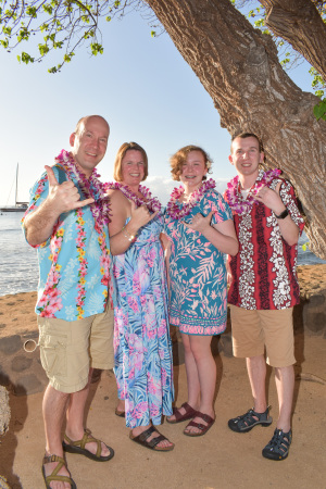 The family in Hawaii