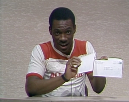 Eddie Murphy with MY letter on SNL!