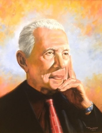 Portrait painted by Marcus McKinley,