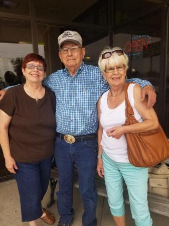 sister Nancy (l), brother Don (center), and me