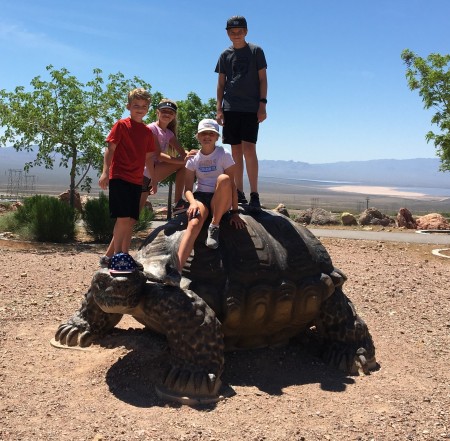 Grandchildren at park in Boulder City