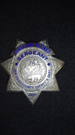 Sergeants Badge San Diego County Sheriff