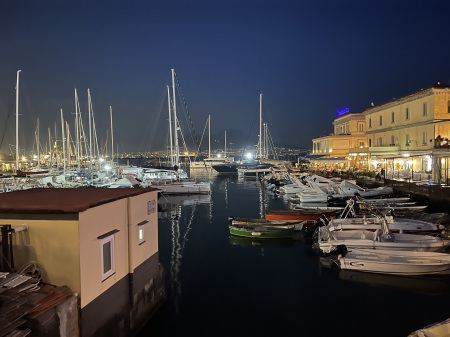 Naples Harbor At Night