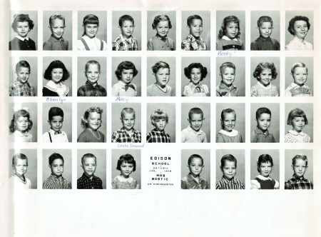 Mrs. Bostic&#39;s kindergarten class 1958/59