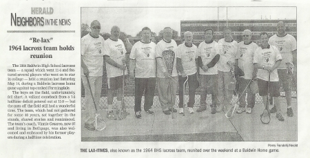 Charles Gross' album, 1964 Baldwin Lacrosse Team Reunion