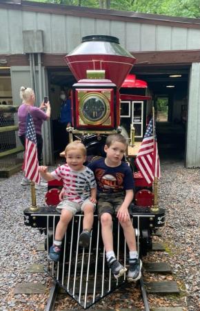 Ethan and Graham at Cabin John