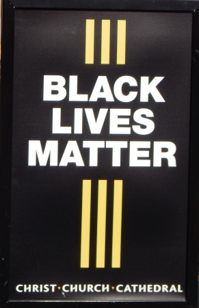 BLM sign in front of church Photo KJS 