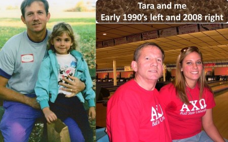 Tara and me 1991 and 2008