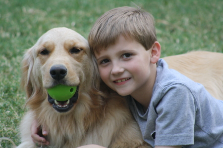 Son Evan and his dog Rowdy 2007