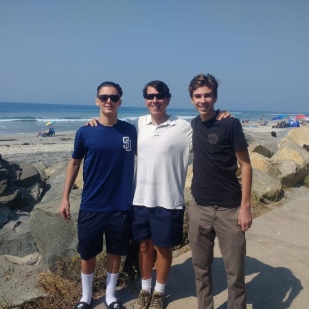 My sons and I in San Diego in 2020. 