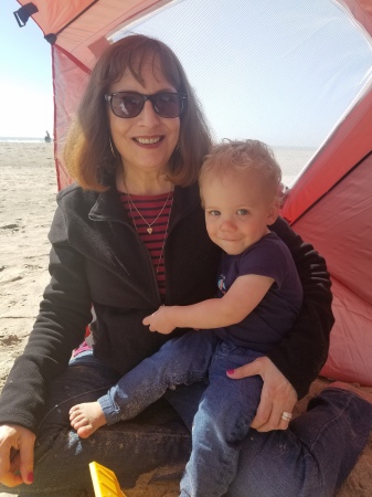 Lincoln City Beach with my youngest grandson