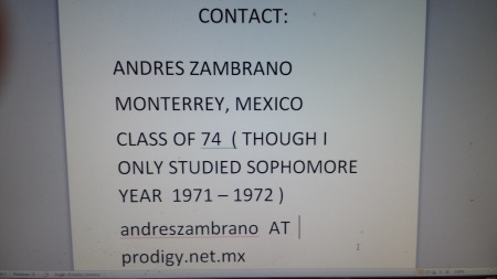 Andres Zambrano's Classmates profile album