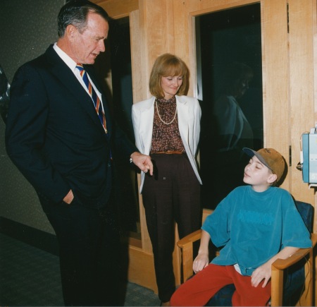 President George H, Bush Visits Steven