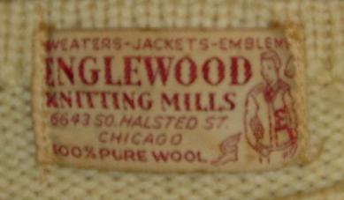 1962-63 Letterman's Sweater Brand Tag