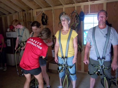 Getting suited up for Monkey Trunks