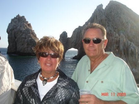 Sandy and I at Land's End Cabo San Lucas