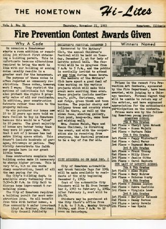 Janice Gibbs' album, Fire Prevention Contest