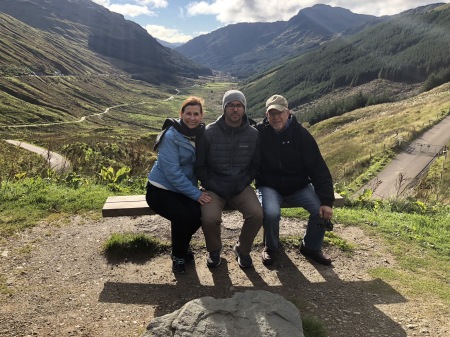 HIGHLANDS IN SCOTLAND WITH WIFE AND SON BRIAN