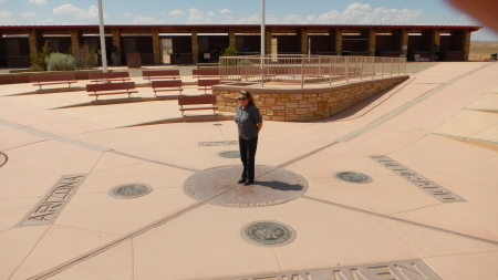 My daughter with me at 4 Corners