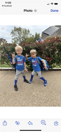 Twin grandchildren baseball ready Austin,TX