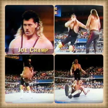 Me wrestling Jake the snake in the WWF